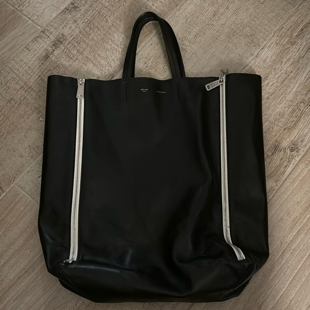 Great used condition Authentic Celine Gusset Cabas Tote Bag